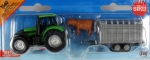 SIKU 1640 Traktor Deutz-Fahr Agrotron z przyczepą dla zwierząt SIKU 1640 Traktor Deutz-Fahr Agrotron z przyczepą dla zwierząt
