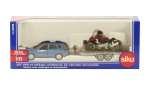 SIKU 2547 Samochód BMW X5 z lawetą i motocyklem SIKU 2547 Samochód BMW X5 z lawetą i motocyklem